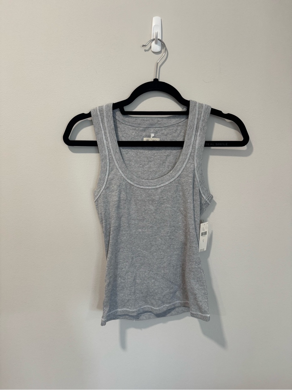 Anthropologie Light Gray Scoop Neck Tank